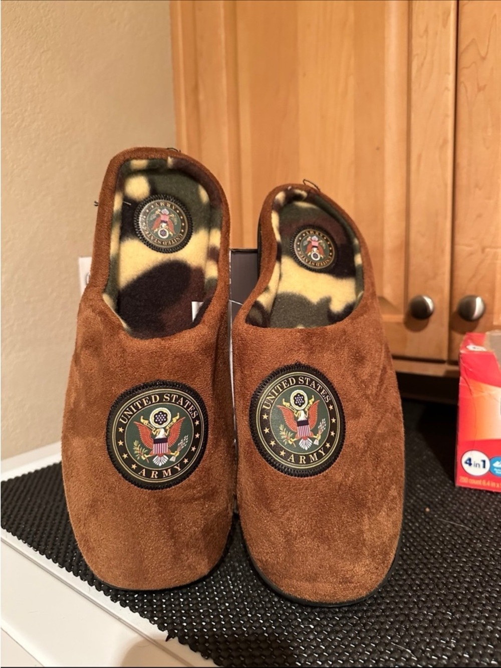 United States Army Brown Slippers size 12